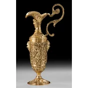 Casa Padrino luxury baroque vase in wine jug shape gold 18 x H. 36 cm - Handmade bronze flower vase - Baroque decorative accessories - Baroque interior - Baroque furniture