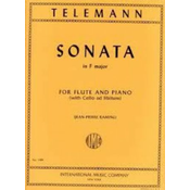 TELEMANN:SONATA IN F MAJOR FOR FLUTE AND PIANO (WITH CELLO AD LIBITUM)
