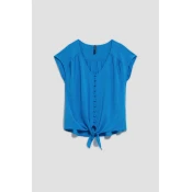 Marisse Womens Shirt L-Ko-4049 Fresh Blue