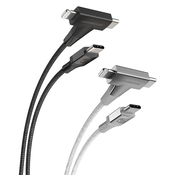 SCOSCHE SCOSCHE, Strikeline 2-v-1 USB-C®/Lightning kabel, 1,2 m, črn, (21166494)