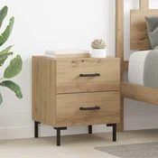 vidaXL Nočna omarica s predalom 2 pcs Umetni hrast 40 x 35 x 47,5 cm