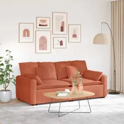Modularna sofa s jastucima crveno-narancasta