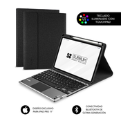 SUBBLIM FUNDA + TECLADO TABLET IPAD PRO BLUETOOTH 11 TOUCHPAD BLACK Crno, Sivo Bluetooth/Micro-USB QWERTY Španjolski