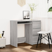 vidaXL Pisalna miza siva sonoma 90x45x76 cm konstruiran les