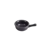 Mini bowl with handle, porcelain, 9.5 cm, black, Seasons - Porland
