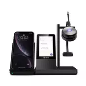 Yealink WH66 Mono Teams Osebni avdio konferenčni sistem Brezžična Naglavni trak Pisarna/klicni center USB vrsta-A Bluetooth Stojalo za polnjenje Črna