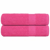 Vidaxl Brisače za tuširanje FROGN 2 kos roza 70x140 cm 360 gsm