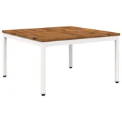 vidaXL Klubska miza Naravna in bela 80 x 80,5 x 45 cm