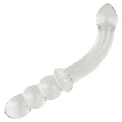 SuperLove Glass Perfect Double G-Spot Dildo Clear
