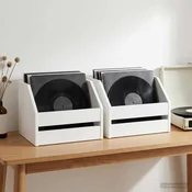 vidaXL Škatla za vinilne albume 2 kos Bela 38 x 30 x 29 cm