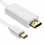 AVIZAR 1,8 m mini DisplayPort moški na moški video kabel HDMI - bel, (21123551)