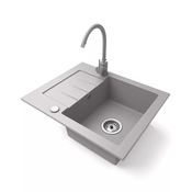 Set pomivalno korito Celje – B + enoročna armatura BAS-1 (siva)