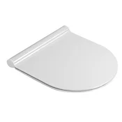 Gsi WC Sedátko SLIM Soft Close KUBE X, Beli Duroplast, 35x42 cm