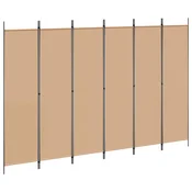 Vidaxl 6-Panelski Pregradni Stojalo Bež 300 x 200 cm Blago