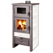 Pro-Termo pec TAURUS bijela – Kamin na cvrsto gorivo sa rernom i keramikom 12 kW