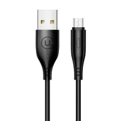 USAMS kabel U18 microUSB 2A hitro polnjenje 1m črn/črn SJ268USB01 (US-SJ268)