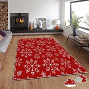 Conceptum Hypnose Tepih sa novogodišnjim motivima Asr-Crpt-97, Pravougaoni, 120 x 180 cm, Crveni