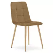 Ljubki dom Rjav žametni stol KARA