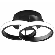 aptel Moderna stropna nadometna LED svetilka 20W črna 26cm krogi