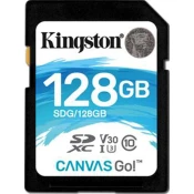 SDXC kartica Kingston 128 GB Canvas Go Class 10 UHS-I U3 V30 (r90MB/s, w45MB/s)