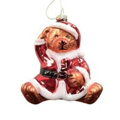Homestar Božični okrasek JOY BEAR SANTA 10,5 cm steklo