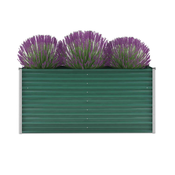 Vrtna sadilica od pocincanog celika 160 x 40 x 77 cm zelena