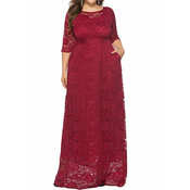 Elegantna plus size haljina valantina crvena