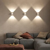 Top Light Puk Maxx Wall, LED, prozorne leče, mat bela - Dnevna soba/jedilnica - Dizajn - bela mat, prozorna - Kovina