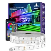30 m RGB LED trak, vodoodporen, zunanji, z daljinskim upravljalnikom in Bluetooth upravljanjem