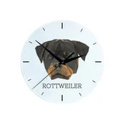 Rotvajler - geometrijska stenska ura s fotografijo in napisom