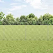 vidaXL vidaXL Verižna ograja z 20 U stebrički Srebrna 1,6x10 m Jeklo, (22084547)