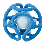 NATTOU Teether Silicone Ball 2 in 1 grickalica za bebe Blue 4 m+ 2 kom