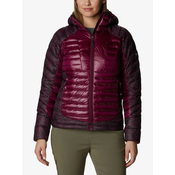 Purple Womens Patterned Quilted Columbia Hooded Winter Jacket - Womens