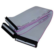 Kabel za trdi disk ATA 100 podatkovni kabel, 1x ATA ženska - 2x ATA ženska, 0,45 m, 40 žil, ATA100, siv, vrečko z logotipom in obešalnikom