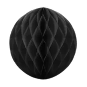 Papirnata dekorativna krogla Honeycomb, črna, 20 cm