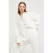 Pamucna košulja Billabong Swell za žene, boja: bijela, relaxed, s klasicnim ovratnikom, ABJWT00487