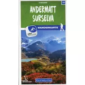 Andermatt - Surselva 33 Wanderkarte 1:40 000 matt laminiert