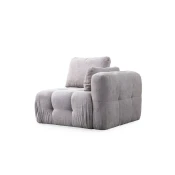 Atelier del Sofa Fotelja Amaris 1R, 100 x 100 x 65 cm, Svetlosiva
