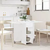 vidaXL Jedilna miza 115 x 70 x 75 cm Inženirski les Bela Pravokotna