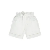 Guess Kratke hlače iz tkanine J3GD03 WE8R0 Bela Relaxed Fit