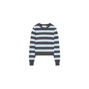 Bershka Pulover nebeško modra/temno siva