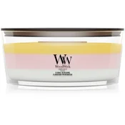 Woodwick Trilogy Floral Blossoms dišeča sveča z lesenim stenjem 453.6 g