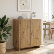 vidaXL Komoda Artisan hrast 67 x 34.5 x 75 cm Konstruiran les