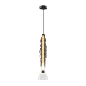 LED luster na sajli LUCCO LED/18W/230V, precnik 15 cm, u zadimljenoj boji