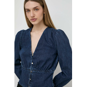 Jeans srajca Morgan ženska, mornarsko modra barva