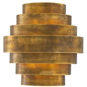 Casa Padrino luxury wall lamp vintage brass 30 x 16 x H. 31 cm - Semicircular brass wall lamp - Living room wall lamp - Hotel wall lamp - Restaurant wall lamp - Luxury lighting