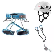 OCÚN Via Ferrata Twist Tech Eco Captur Lite Swivel Shard feratni set, siva/modra (L - XL)