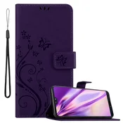 Cadorabo CADORABO Huawei P20 PRO/P20 PLUS v klasična temno modra - ovitek v cvetličnem dizajnu z magnetnim zapiranjem, stoječo funkcijo in režami za kartice, (20566631)