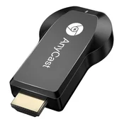 AnyCast M9 Plus, naprava za zrcaljenje zaslona, črna