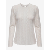 Creamy womens lace T-shirt ONLY Medelina - Women